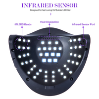 Thumbnail for Nail lamp black curved 220W LED UV curing with infrared sensor