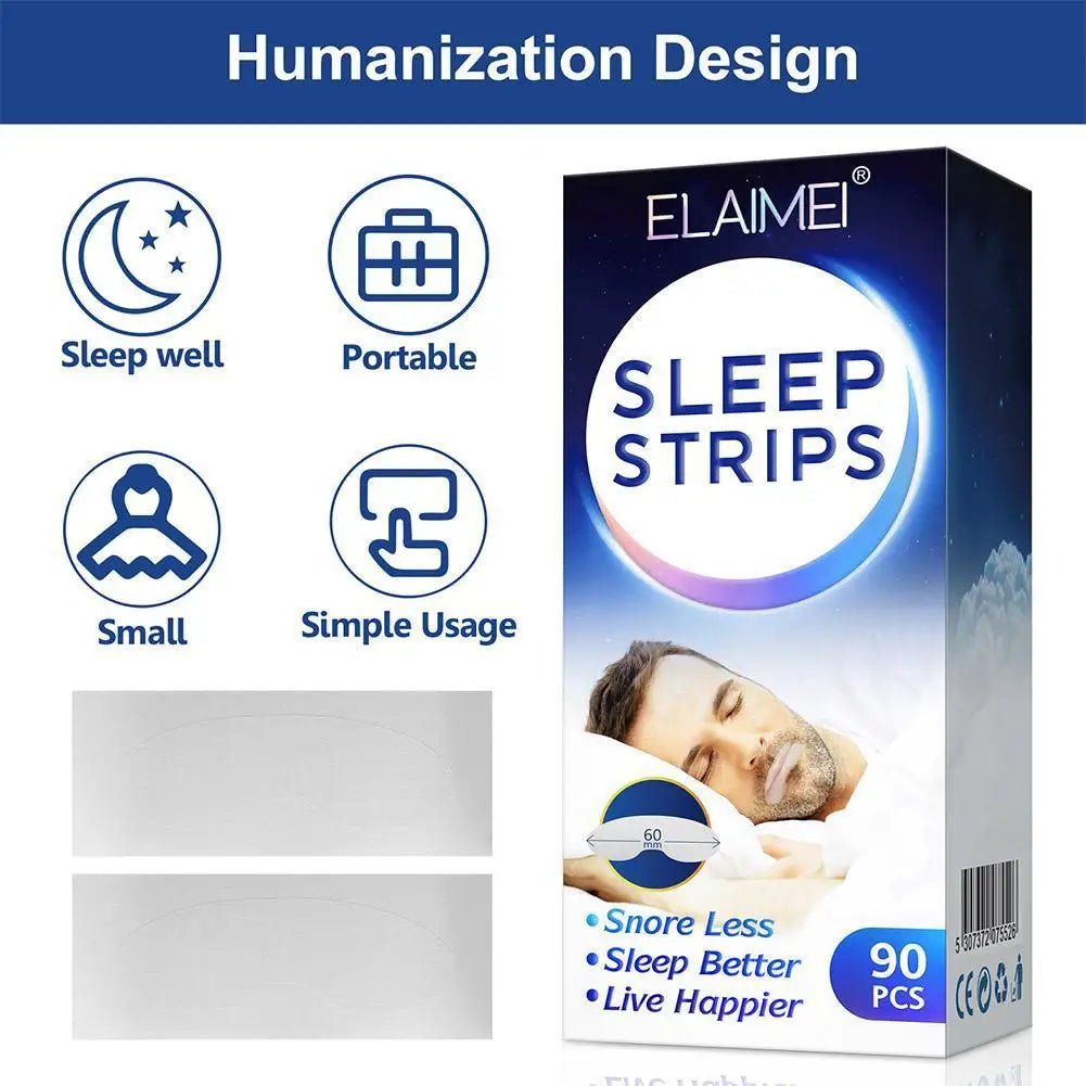 90 Pcs Anti - Snoring Mouth Tape Strips for Better Sleep - Epic Trends and Gifts - Health & Wellness - 90 Pcs Anti - Snoring Mouth Tape Strips for Better Sleep