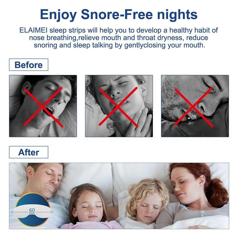 90 Pcs Anti - Snoring Mouth Tape Strips for Better Sleep - Epic Trends and Gifts - Health & Wellness - 90 Pcs Anti - Snoring Mouth Tape Strips for Better Sleep