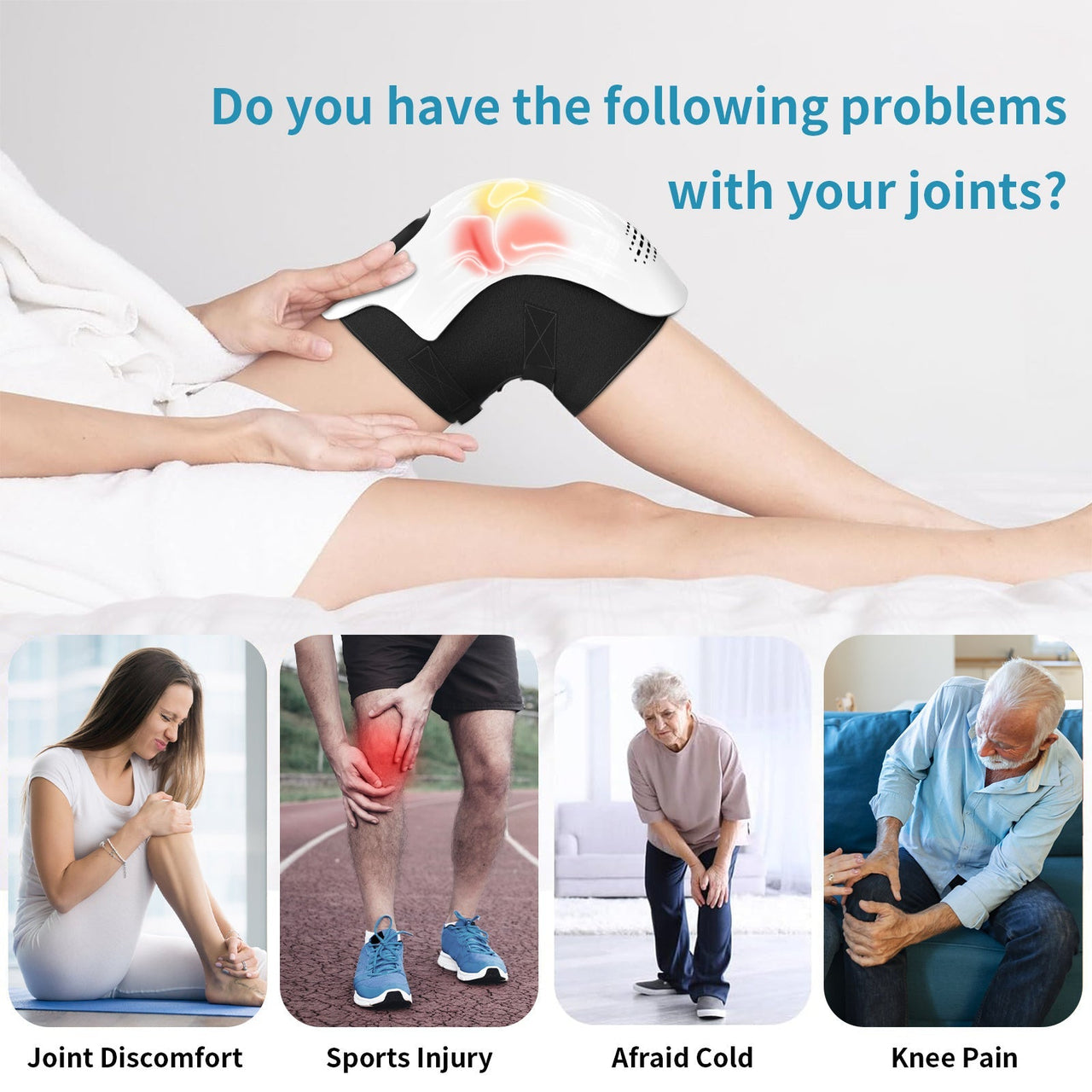 Intelligent Cordless Knee Massager with LED Screen, Infrared Heat and Vibration for Pain Relief - Epic Trends and Gifts - Massagers - Intelligent Knee Massager Electric Knee Physiotherapy - Epic Trends and Gifts - Massagers - Intelligent Knee Massager Electric Knee Physiotherapy