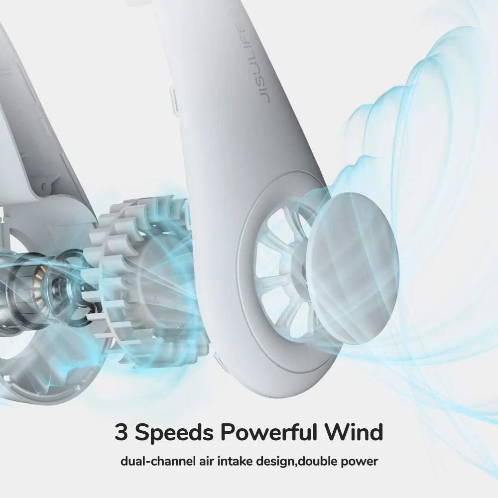 Portable Neck Fan, Hands Free Bladeless Fan, 4000 mAh Battery Operated Wearable - Epic Trends and Gifts - Neck Fan - Portable Neck Fan, Hands Free Bladeless Fan, 4000 mAh Battery Operated Wearable
