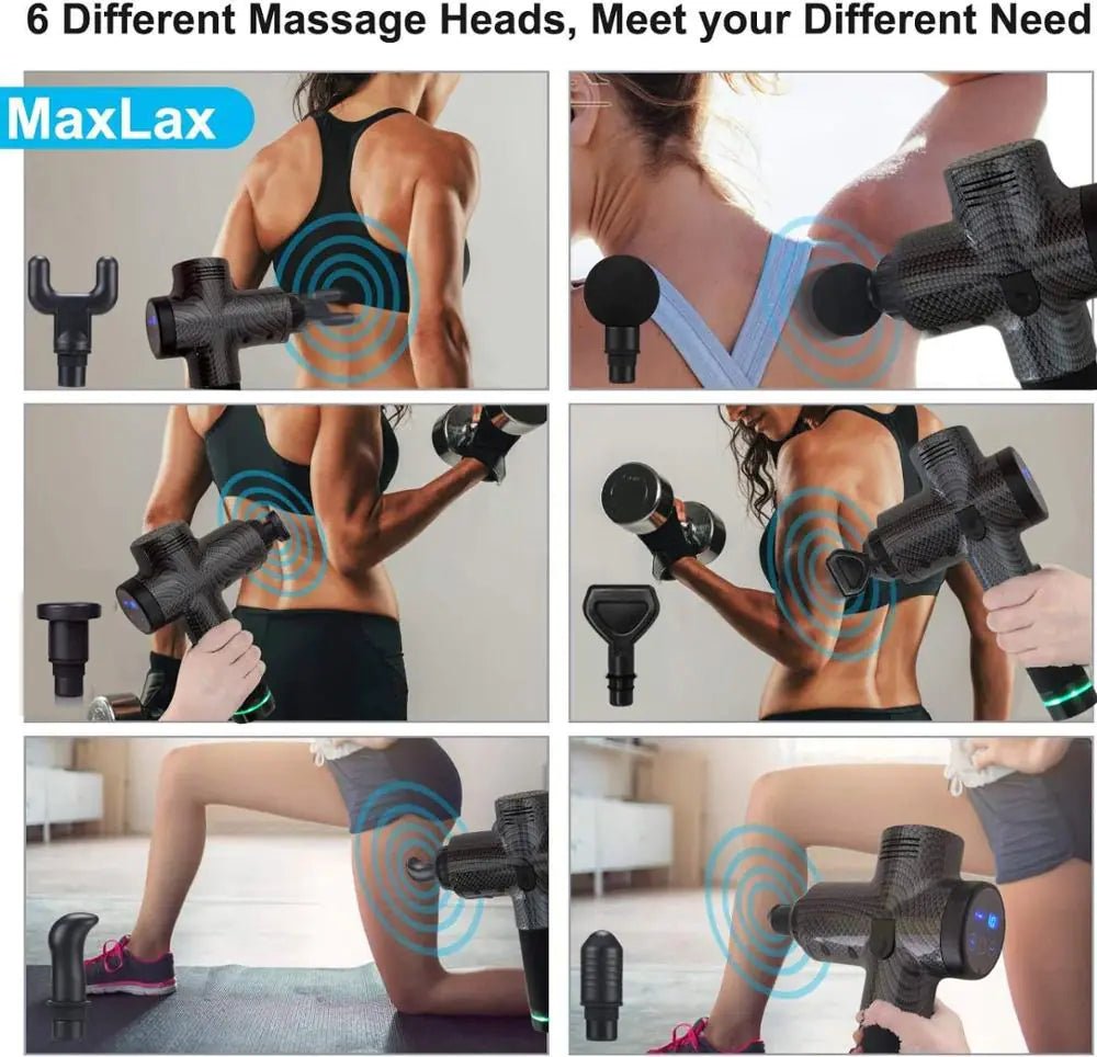 Premium Handheld Massager - 6 Heads - 30 Speeds - Epic Trends and Gifts - Massager - Premium Handheld Massager - 6 Heads - 30 Speeds