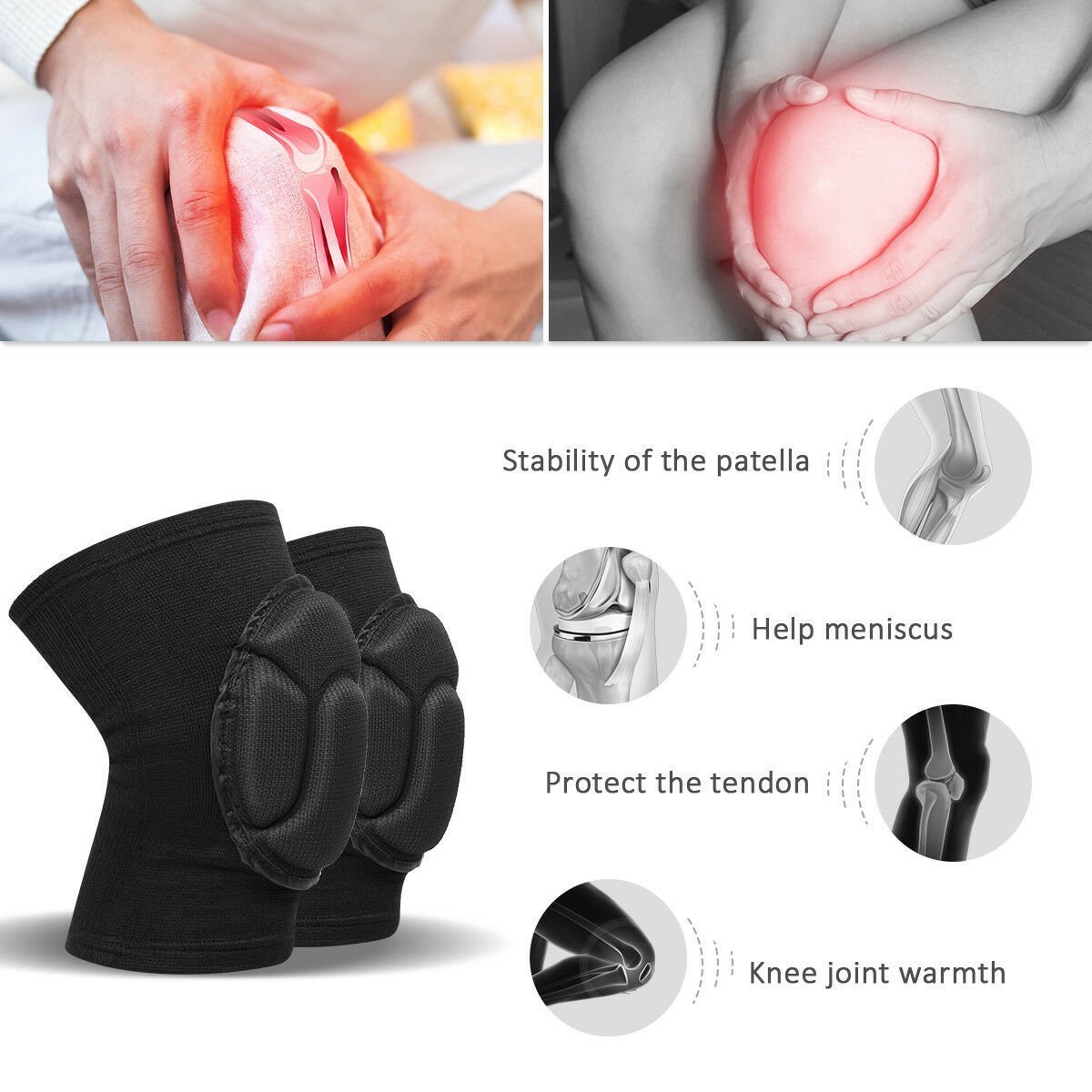 Protective Knee Pads, Thick, Anti - slip, Knee Sleeve - Epic Trends and Gifts - Safety Knee Pads - KneeGuard Pro Leg Armor - Epic Trends and Gifts - Sporting Goods - KneeGuard Pro Leg Armor