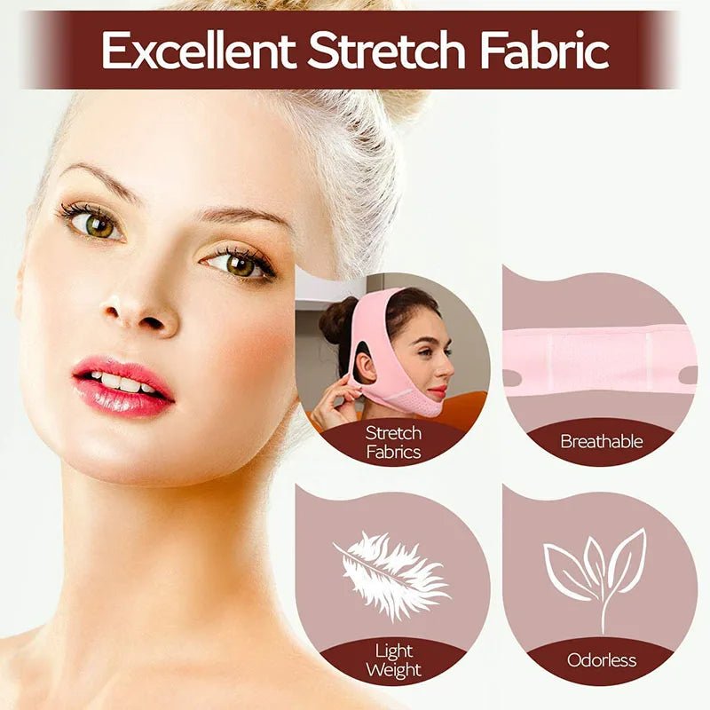 Reusable V Line lifting Mask Facial Slimming Strap - Double Chin Reducer - Epic Trends and Gifts - Skincare - Reusable V Line lifting Mask Facial Slimming Strap - Double Chin Reducer