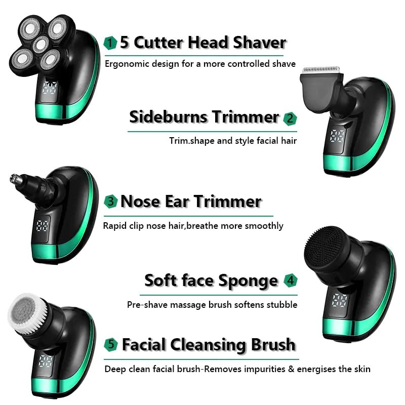 Ultimate Mens Cordless Rechargeable Wet/Dry Bald Head Shaver, Waterproof Razor - Epic Trends and Gifts - Electric Shaver - Rechargeable Bald Head Electric Shaver - Epic Trends and Gifts - Electric Shaver - Rechargeable Bald Head Electric Shaver