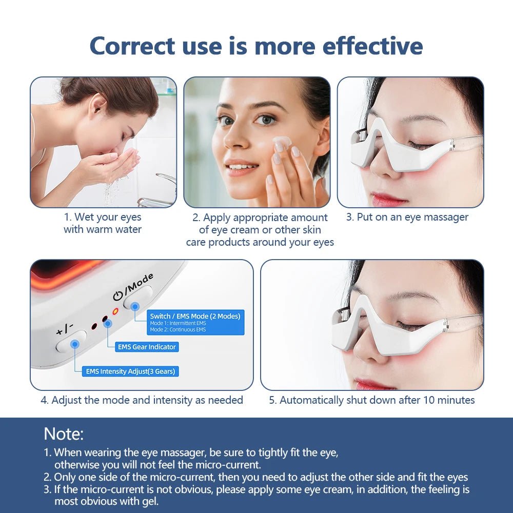Under Eye Red Light Therapy Glasses - Epic Trends and Gifts - Electric Massager - Under Eye Red Light Therapy Glasses