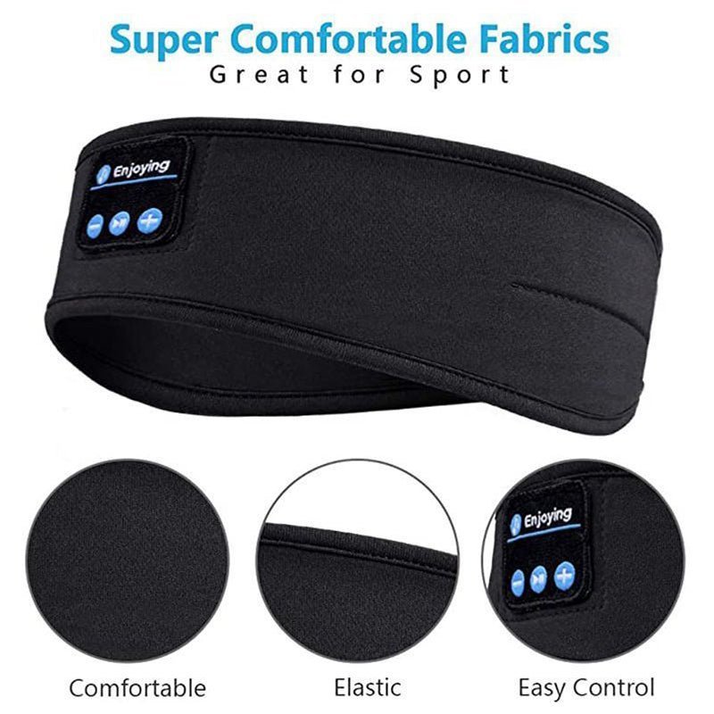 Bluetooth Sleep Headphones Headband, Non - Slip Soft Stretchy Wireless Bluetooth Earphones with 10 - Hour Battery - Epic Trends and Gifts - Bluetooth Headset - SoundWave CozyBeats Headband - Epic Trends and Gifts - SoundWave CozyBeats Headband