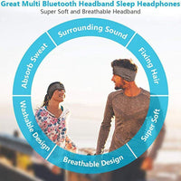 Thumbnail for Bluetooth Sleep Headphones Headband, Non - Slip Soft Stretchy Wireless Bluetooth Earphones with 10 - Hour Battery - Epic Trends and Gifts - Bluetooth Headset - SoundWave CozyBeats Headband - Epic Trends and Gifts - SoundWave CozyBeats Headband