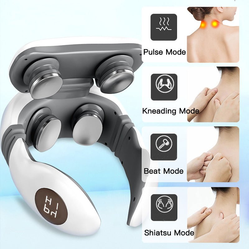 Cordless Neck Massager with Heat 6 Mode, Electric Neck Massager for Pain Relief - Epic Trends and Gifts - Neck Massager - Neck Massager With Remote - My Home Goods and Gifts - Neck Massager With Remote - Neck Massager With Remote