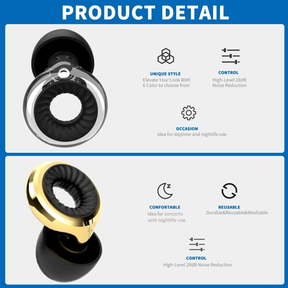 Ear Plugs for Sleeping, Noise Cancelling, Soft Earplugs, NRR28dB Reusable Ear Plugs for Noise Reduction - Epic Trends and Gifts - Earplugs - Crystal Silence Oasis Earplugs - Epic Trends and Gifts - Crystal Silence Oasis Earplugs - Crystal Silence Oasis Earplugs