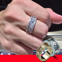 Thumbnail for Inlaid stone inlaid with gypsophila diamond rotating gear ring - Epic Trends and Gifts - Rings - Inlaid stone inlaid with gypsophila diamond rotating gear ring - Epic Trends and Gifts - Inlaid stone inlaid with gypsophila diamond rotating gear ring - Inlaid stone inlaid with gypsophila diamond rotating gear ring