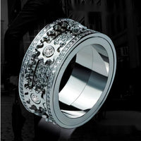Thumbnail for Inlaid stone inlaid with gypsophila diamond rotating gear ring - Epic Trends and Gifts - Rings - Inlaid stone inlaid with gypsophila diamond rotating gear ring - Epic Trends and Gifts - Inlaid stone inlaid with gypsophila diamond rotating gear ring - Inlaid stone inlaid with gypsophila diamond rotating gear ring