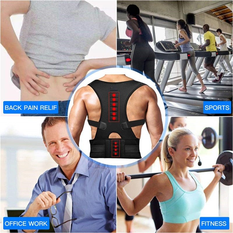 Magnetic Therapy Posture Corrector, Shoulder Support Belt, Men and Women - Epic Trends and Gifts - Supports & Braces - Magnetic therapy posture corrector posture corset shoulder support belt men and women braces and support belt shoulder