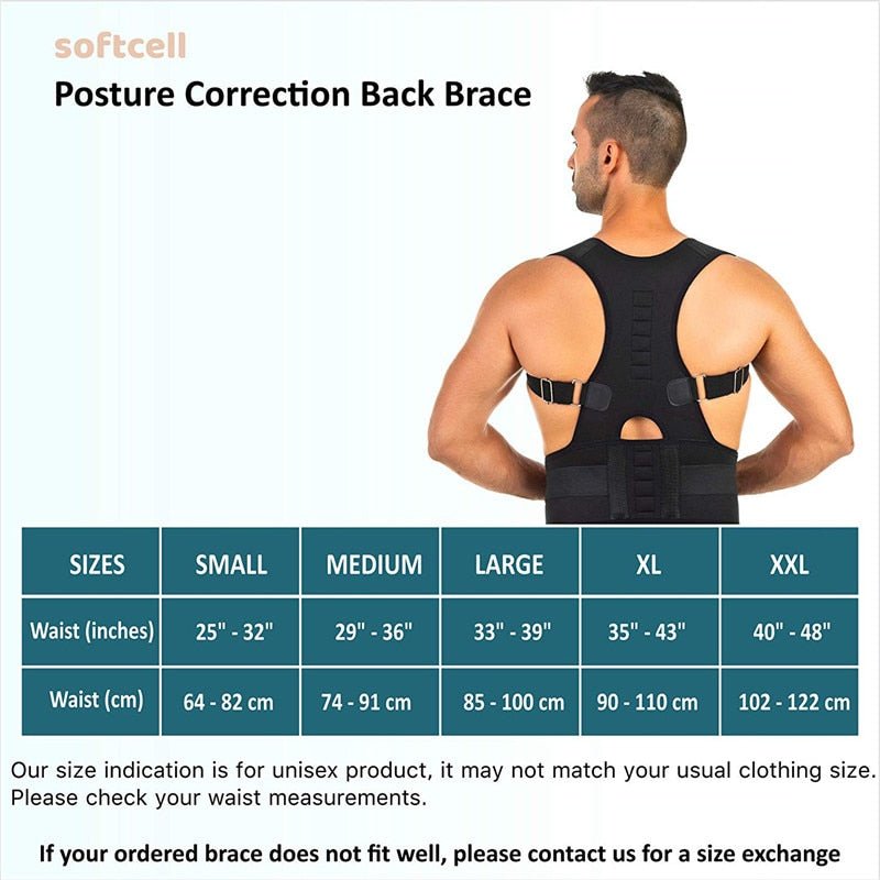 Magnetic Therapy Posture Corrector, Shoulder Support Belt, Men and Women - Epic Trends and Gifts - Supports & Braces - Magnetic therapy posture corrector posture corset shoulder support belt men and women braces and support belt shoulder