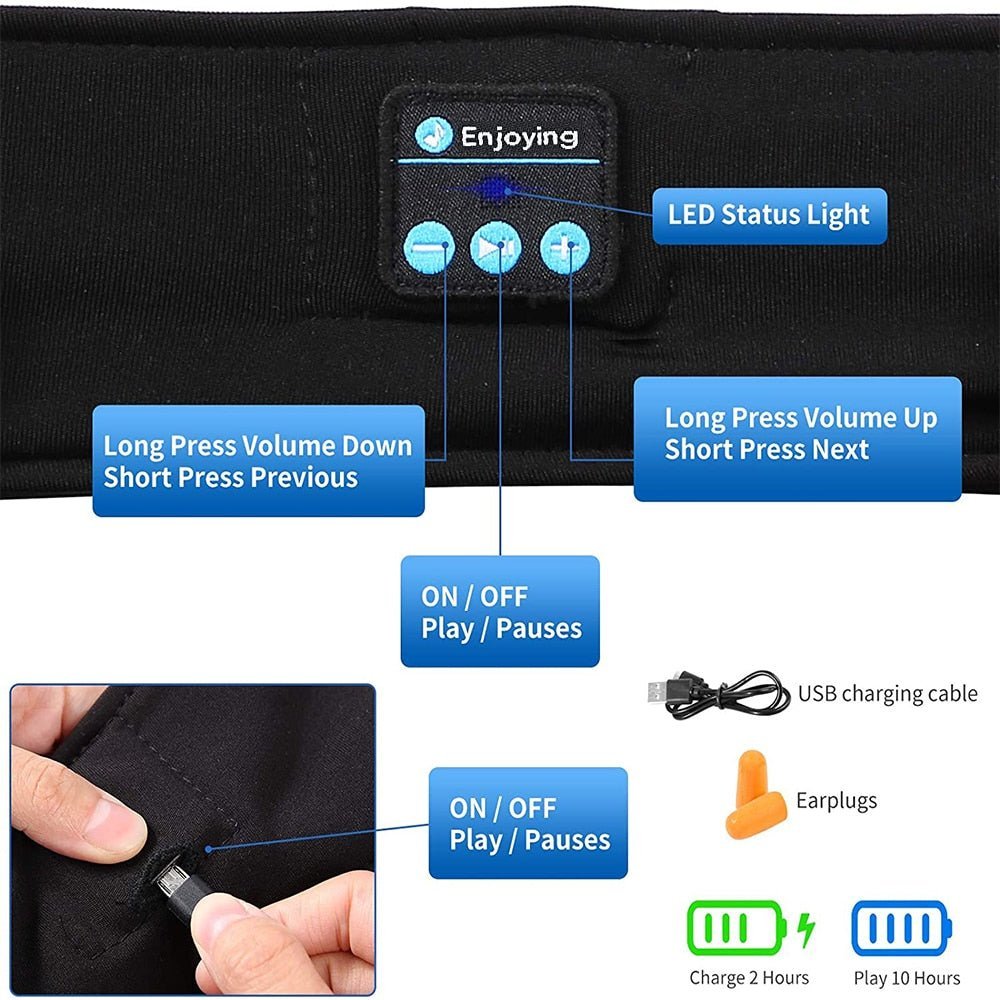 Sleep Headphones, Bluetooth Headband Headphones, Sleeping Eye Mask for Women Men - Epic Trends and Gifts - Sleep Eye Mask with Bluetooth - Sleep Eye Mask with Bluetooth - My Home Goods and Gifts - Sleep Eye Mask with Bluetooth - Sleep Eye Mask with Bluetooth